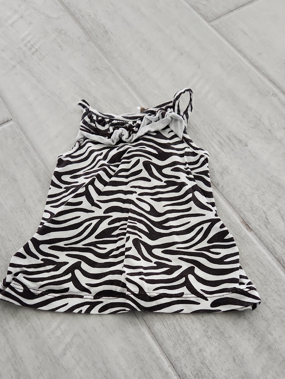 Carter's Black & White Zebra Print Tank Top